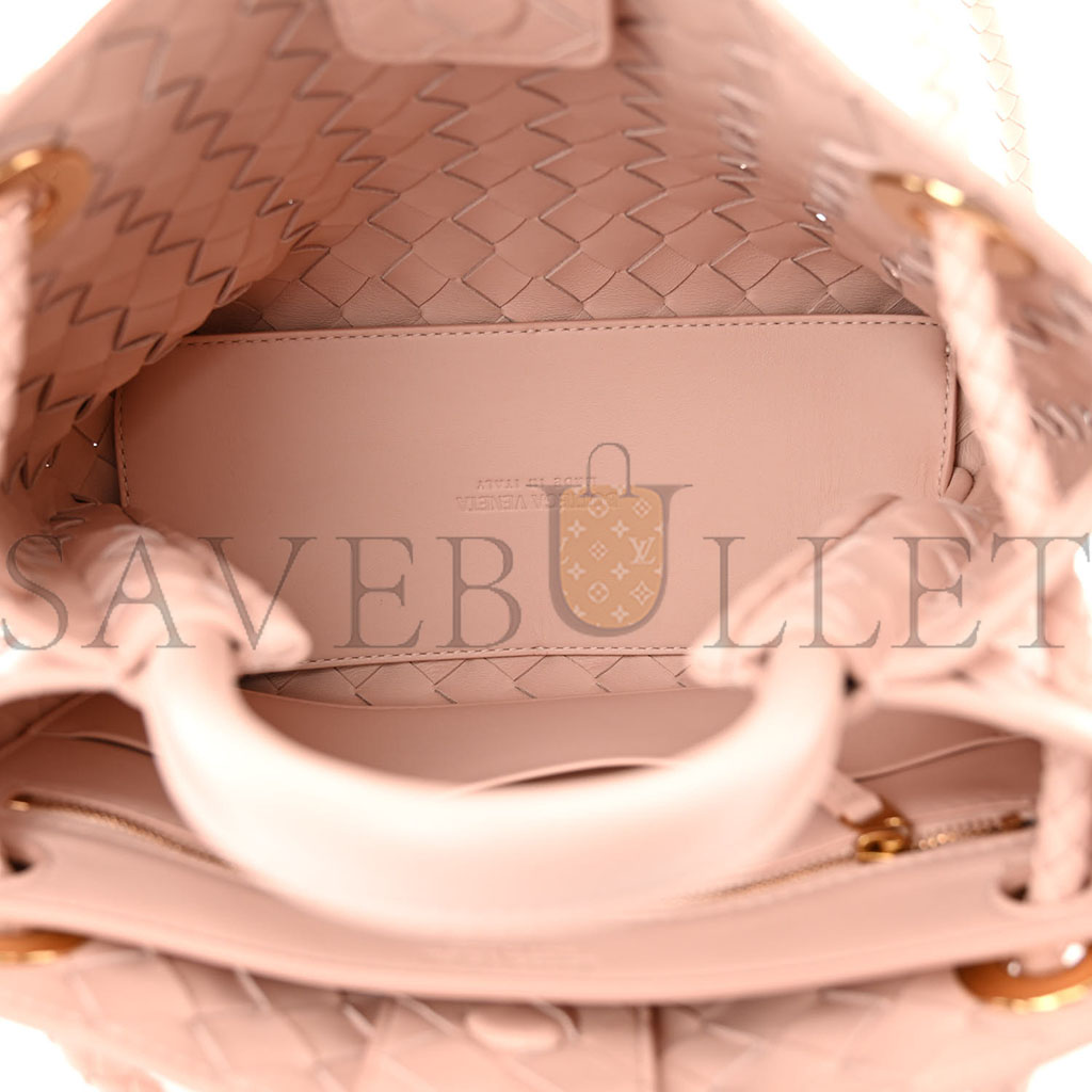 BOTTEGA VENETA NAPPA INTRECCIATO SMALL ANDIAMO SHOULDER BAG LOTUS (25*20*10cm)