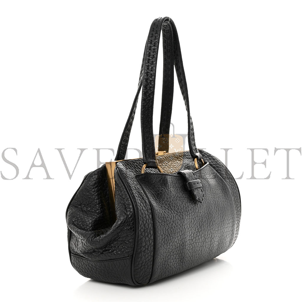 PRADA CERVO BERLINO SATCHEL BLACK (31*20*15cm)