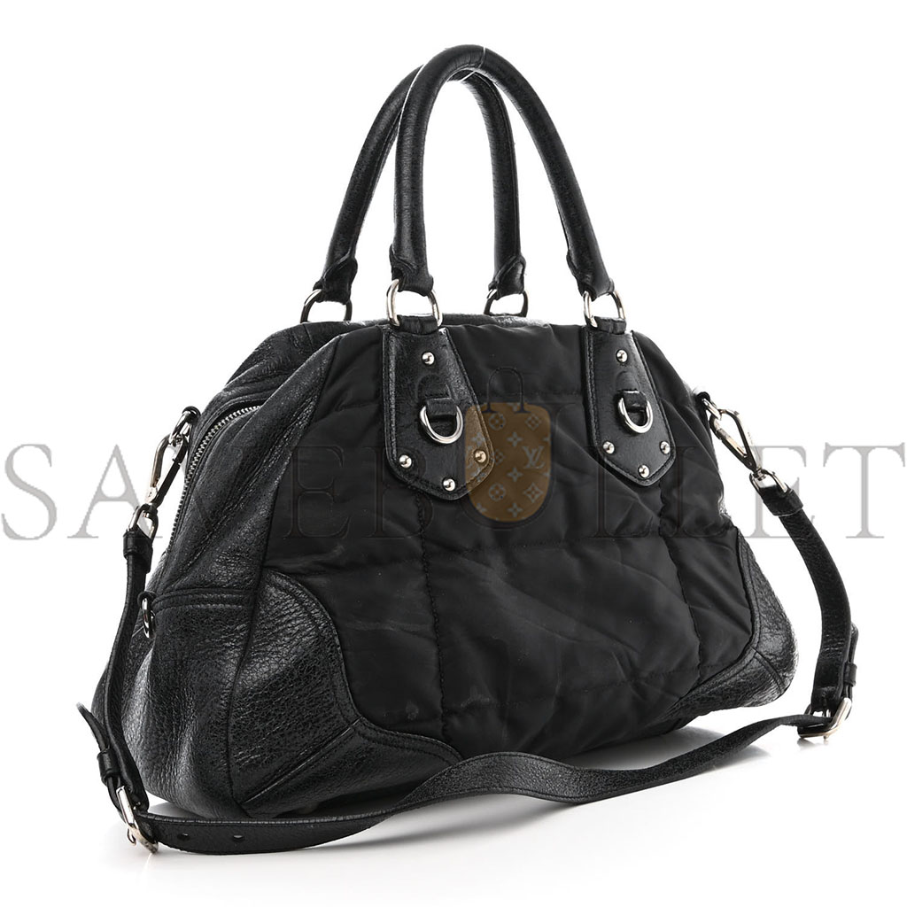 PRADA NYLON QUILTED 24H SATCHEL BLACK (34*23*16cm)