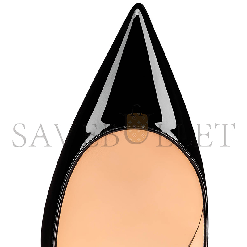 CHRISTIAN LOUBOUTIN KATE 100 MM PUMPS-PATENT CALF LEATHER-BLACK-WOMEN 3191411BK01