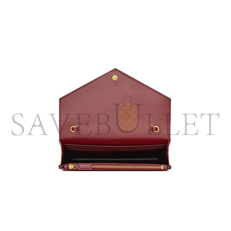 YSL CASSANDRE ENVELOPE CHAIN WALLET IN LAMBSKIN 742920AAA446592 (19*12.5*3.5cm)