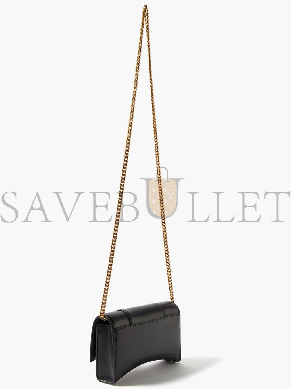 BALENCIAGA BLACK HOURGLASS MINI LEATHER CROSS-BODY BAG  MATCHESFASHION US (19.5*12*5cm)