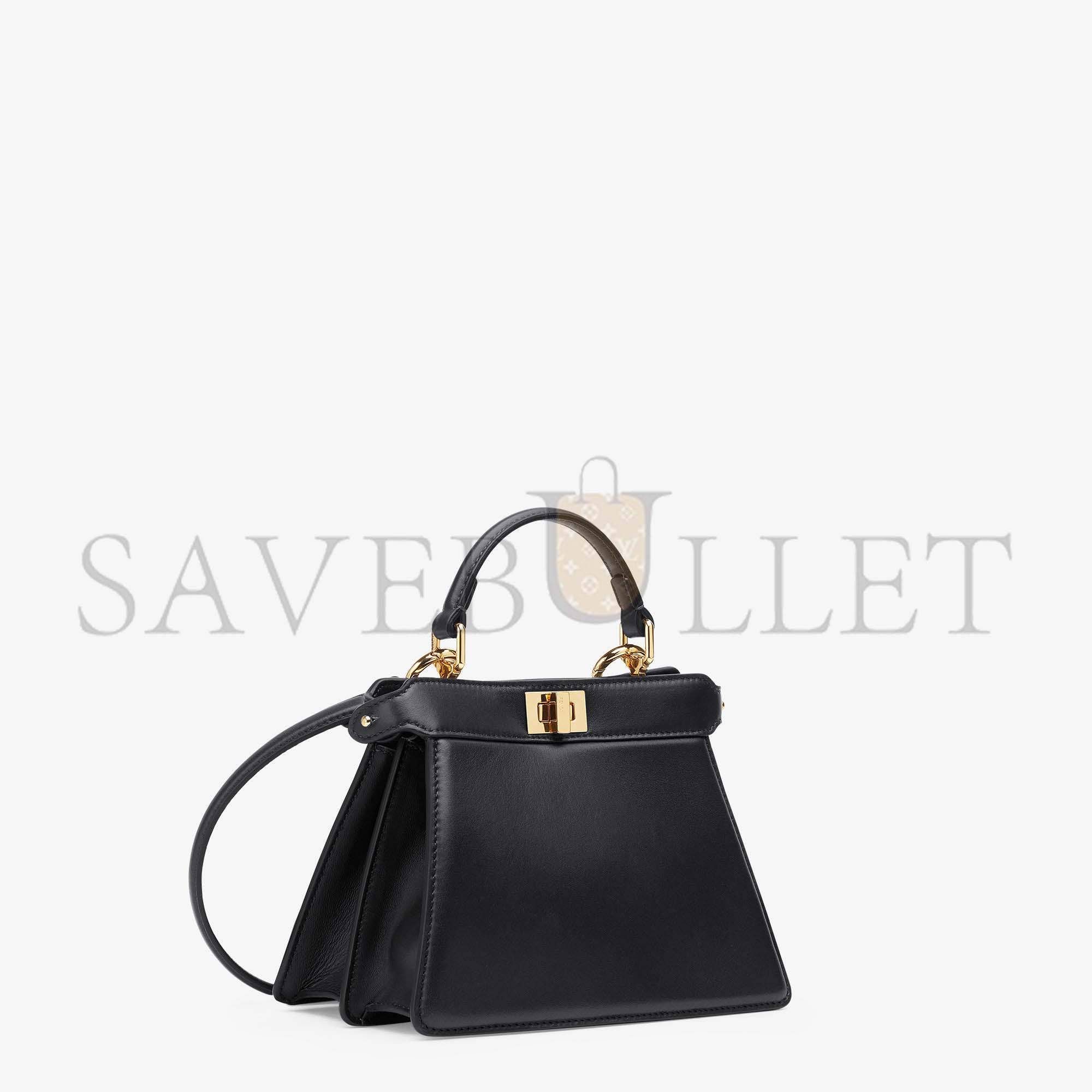 FENDI PEEKABOO ISEEU PETITE - BLACK PADDED NAPPA LEATHER BAG 8BN335ABVEF0KUR (20*15.5*11cm)