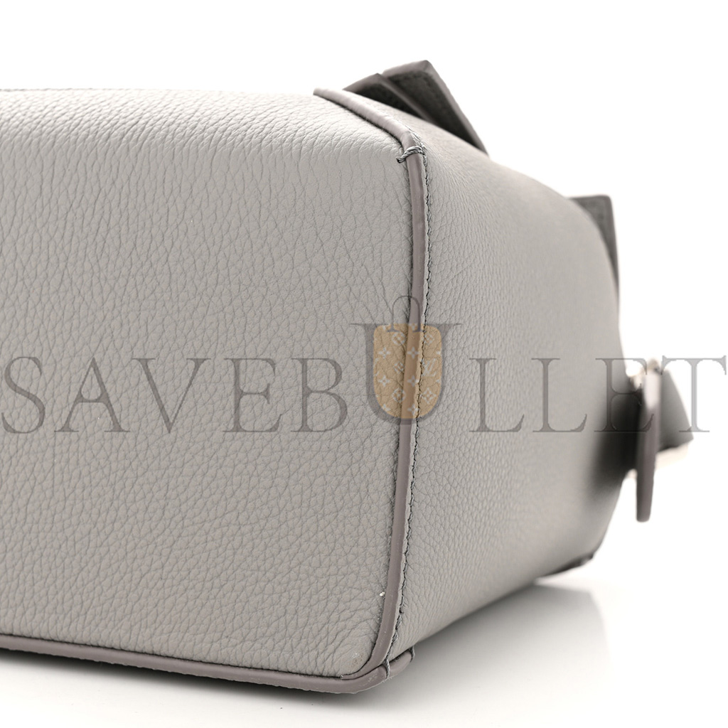 LOEWE CALFSKIN SMALL PUZZLE EDGE BAG PEARL GREY (24*15*11cm)