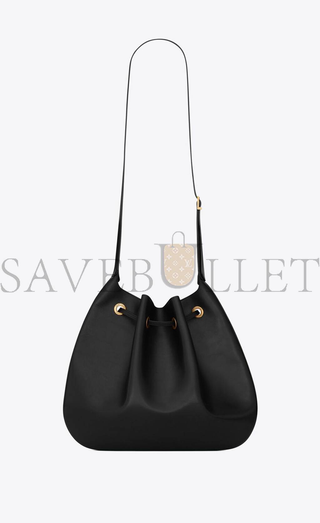 YSL PARIS VII LARGE FLAT HOBO BAG IN SMOOTH LEATHER 697941AAAMD1000 (44*33*2cm)