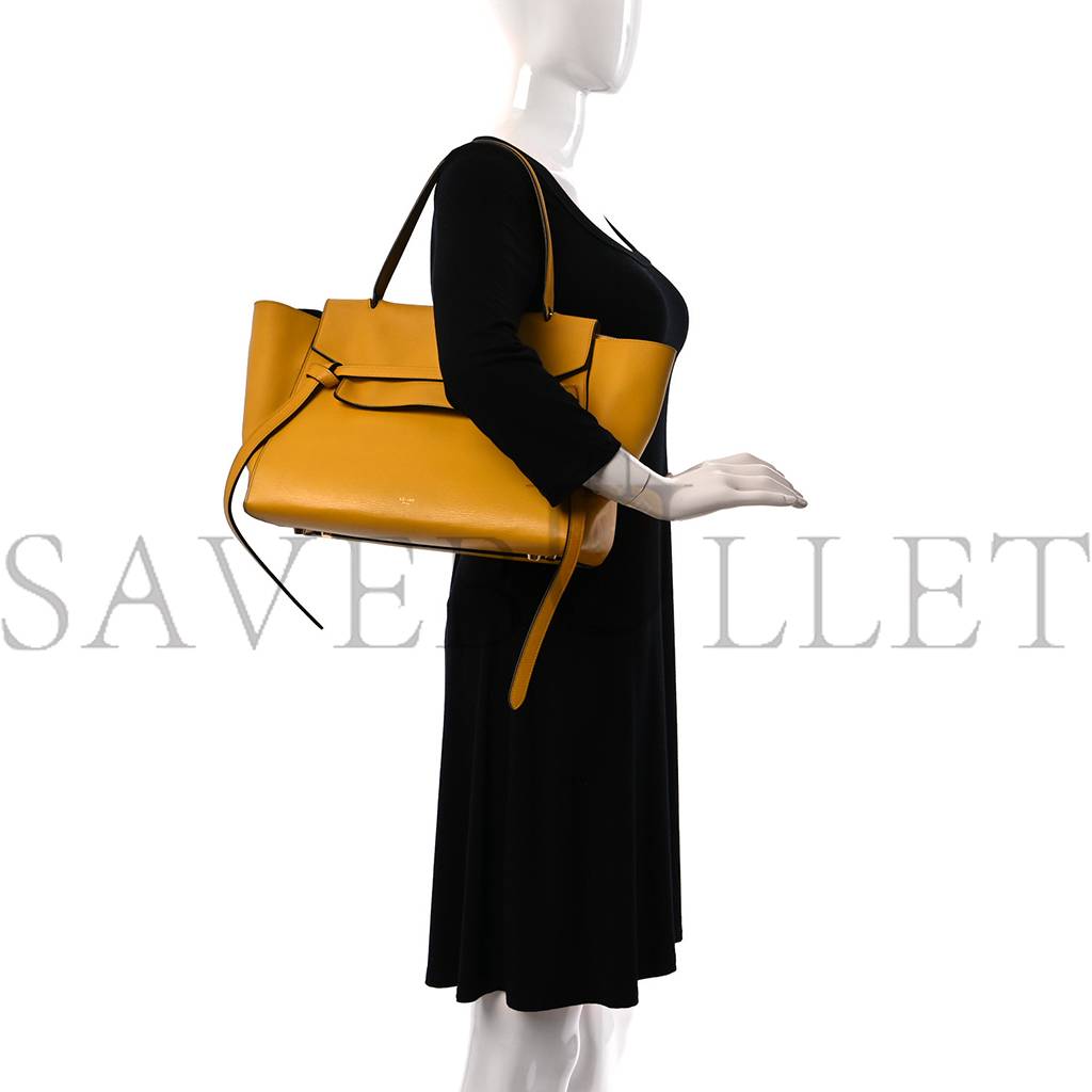 CELINE BABY GRAINED CALFSKIN MICRO BELT BAG YELLOW (33*23*22cm)