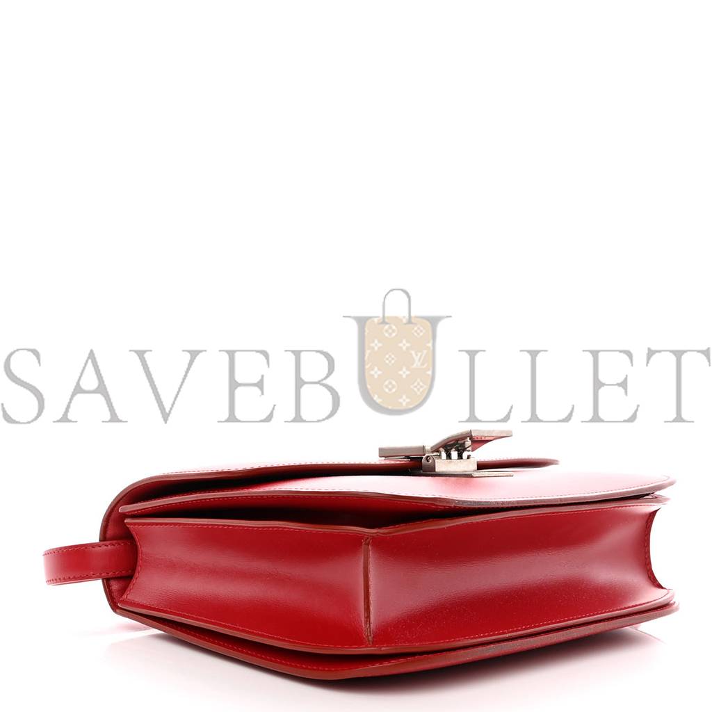 CELINE BOX CALFSKIN MEDIUM CLASSIC BOX FLAP BAG RED (23*18*6cm)