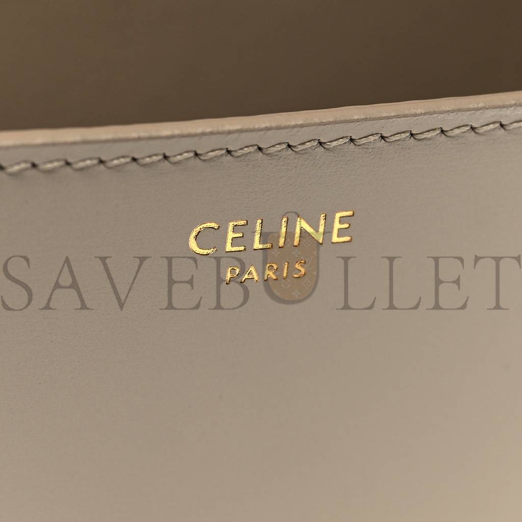 CELINE BOX CALFSKIN MEDIUM CLASSIC BOX FLAP BAG POWDER (23*18*6cm)