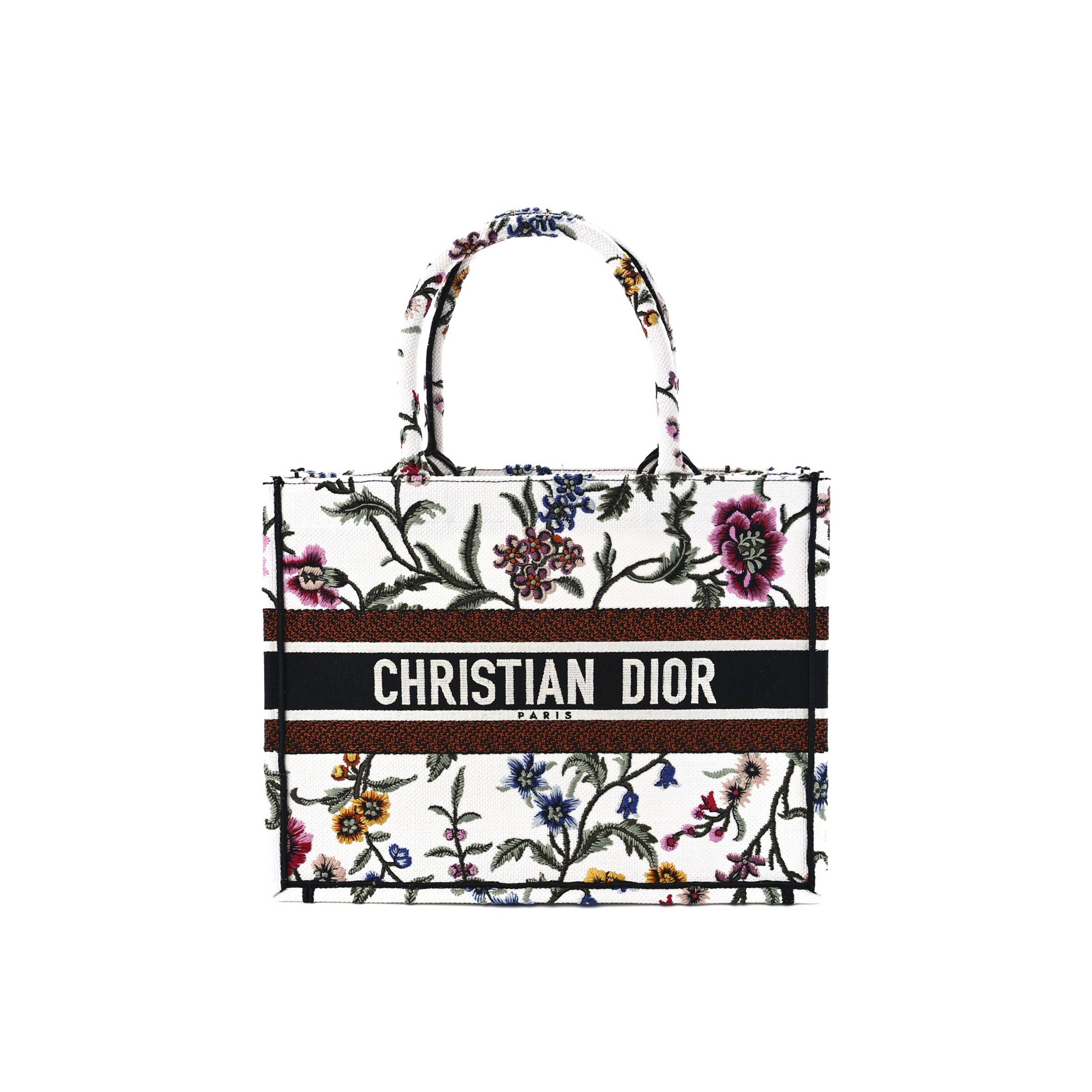 DIOR CANVAS EMBROIDERED MEDIUM BOOK TOTE (36*27*16.5cm)