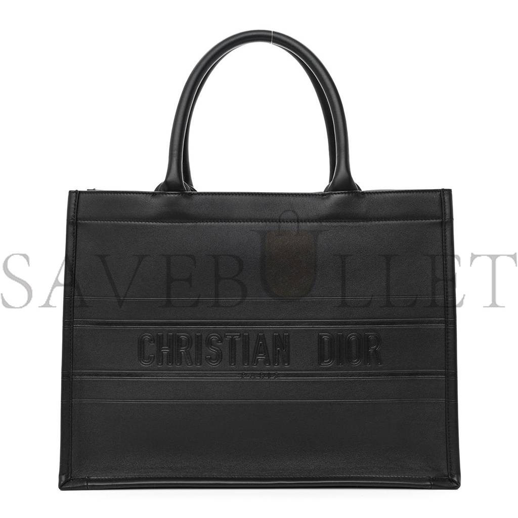 DIOR CALFSKIN EMBOSSED MEDIUM BOOK TOTE BLACK (36*27*17.1cm)